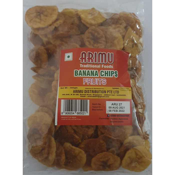 ARIMU BANANA FRUIT CHIPS (NENDHRAN CHIPS) (coconut oil) -200G
